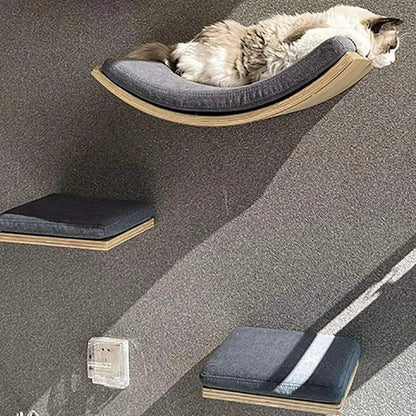 Wall Mounted Cat TreeDescription:

Give your cat the ultimate climbing adventure with this sleek wall-mounted cat tree. Perfect for active felines, it saves space and adds style while keRegal Pet PalaceRegal Pet PalaceWall Mounted Cat Tree