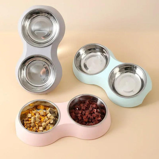 Double Stainless Steel Pet Bowls