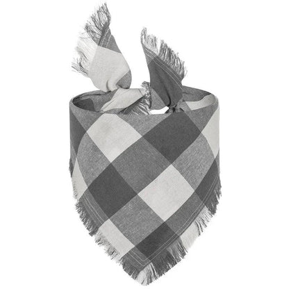 Plaid Dog Bandana Set
